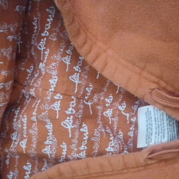 adidas rare burnt orange hoody has signature pattern of founder slouchy mensM - Picture 4 of 10